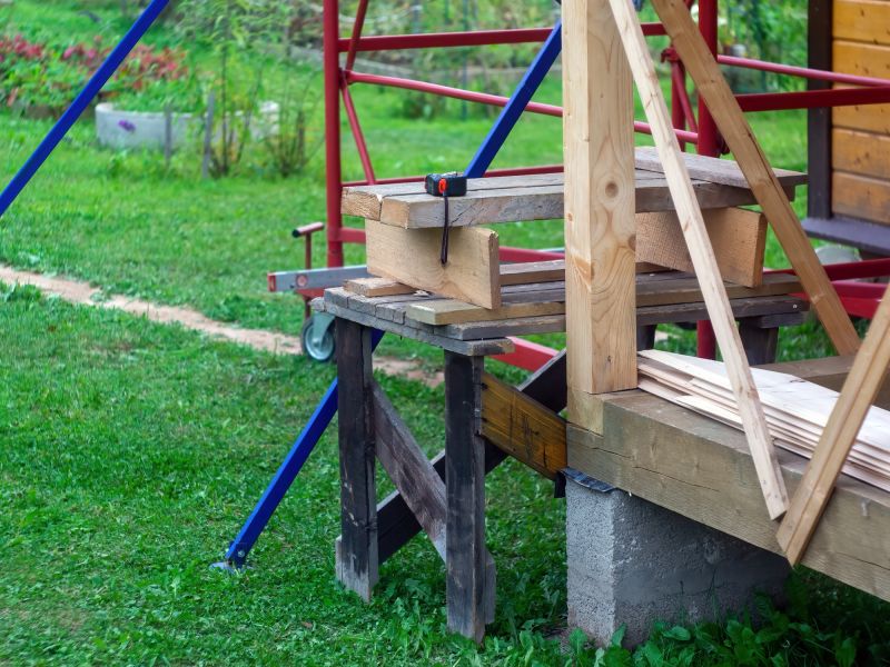 Contractor Working on Porch
